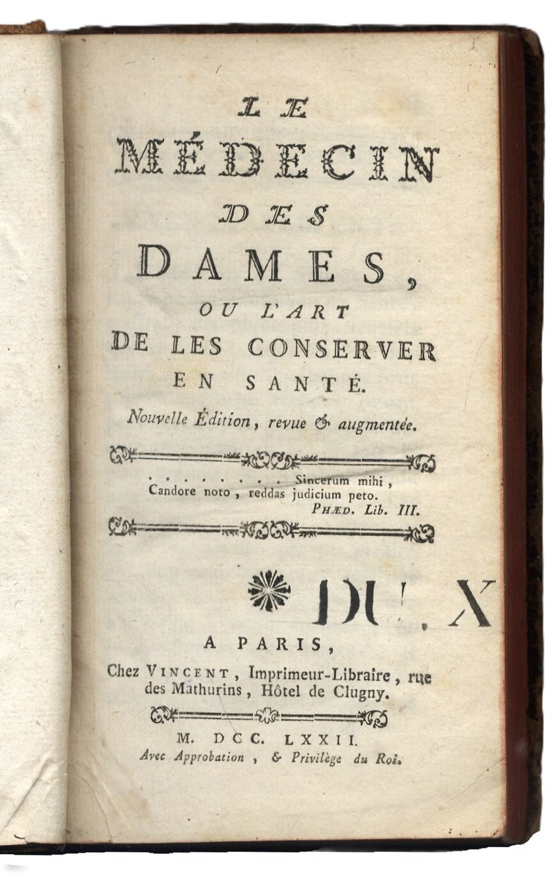 Le Medecin des Dames, ou l'Art de les conserver en … | Immagine principale