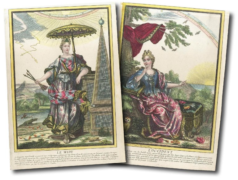 Le midy-Le septentrion-L’occident-L’orient