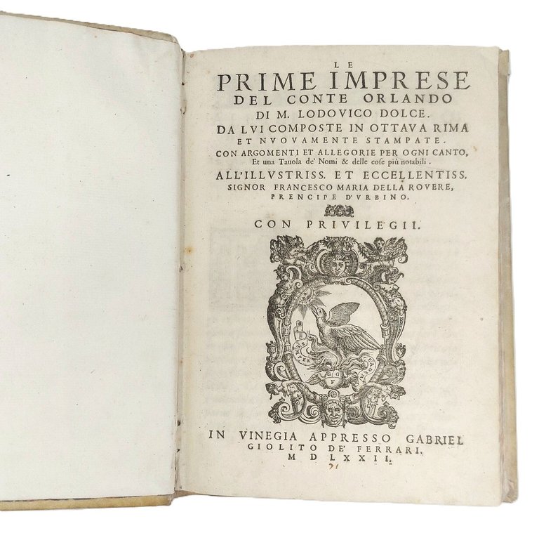 Le Prime Imprese del conte Orlando, di M. Lod. Dolce. …