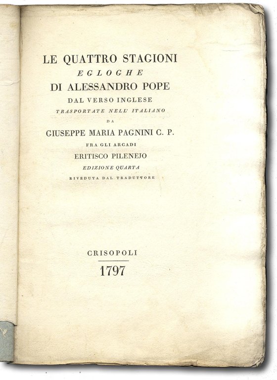 Le quattro stagioni. Egloghe.