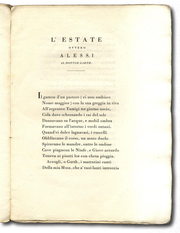 Le quattro stagioni. Egloghe.