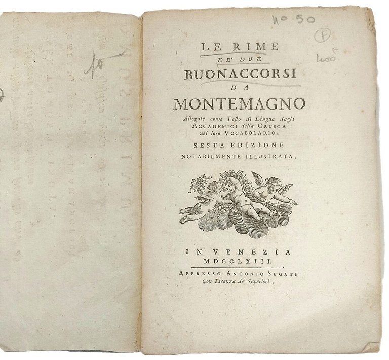 Le Rime de' due Buonaccorsi da Montemagno.&amp;nbsp;Allegate come testo di … | Immagine Gallery 1