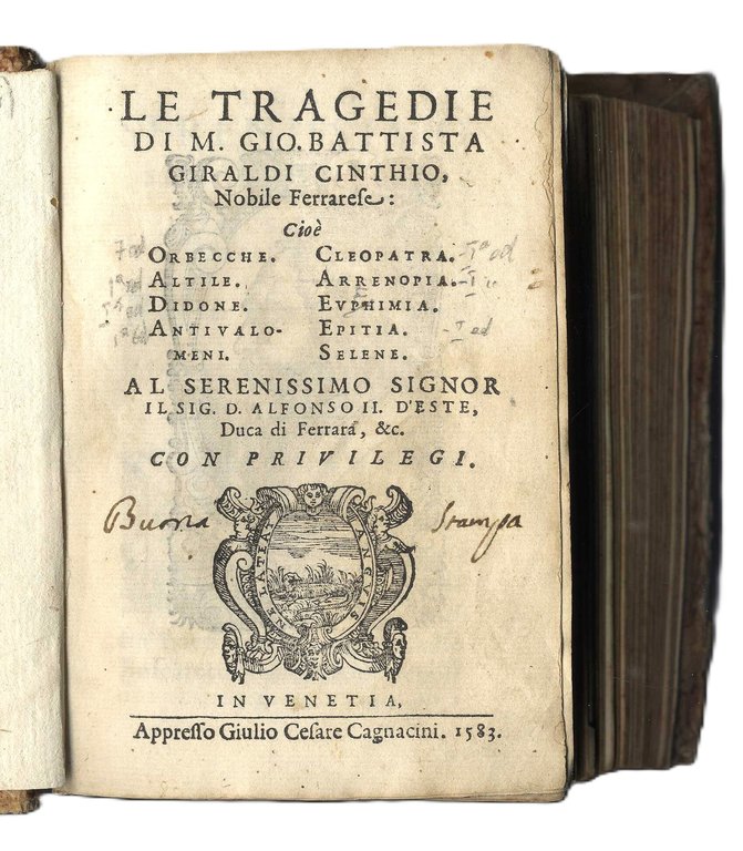 Le Tragedie... al serenissimo signor il Sig. D. Alfonso II …