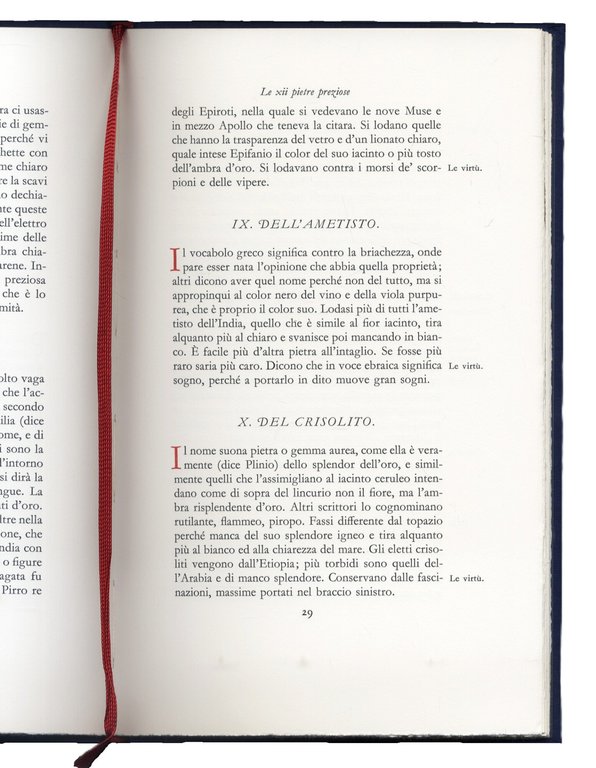 LE XII PIETRE PREZIOSE le quali per ordine di Dio …