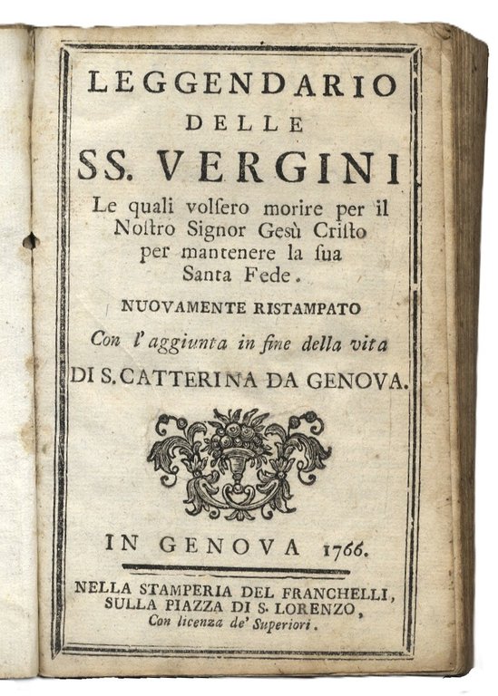 Leggendario delle SS. Vergini le quali volsero morire per il … | Immagine Gallery 3