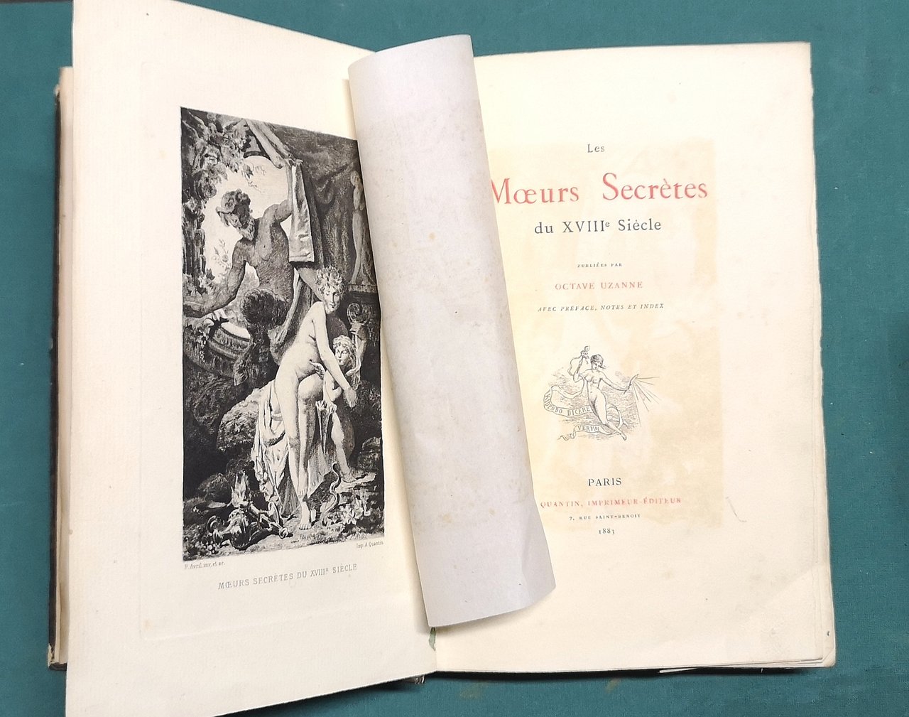 Les moeurs secrètes du XVIII siècle.