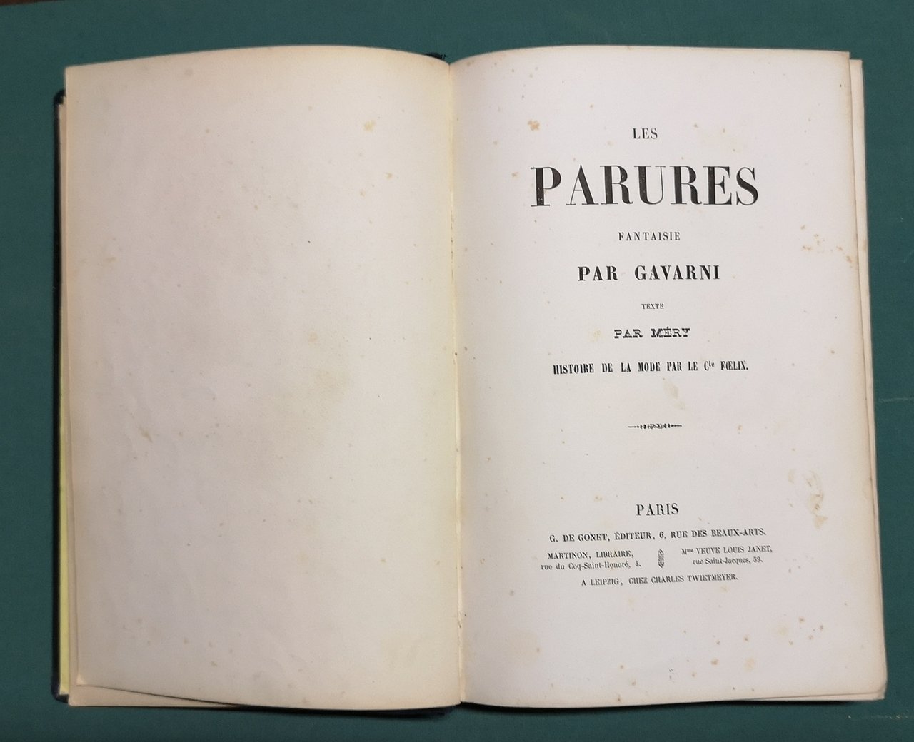 Les Parures. Fantaisie par Gavarni. Texte par Méry. Histoire de …