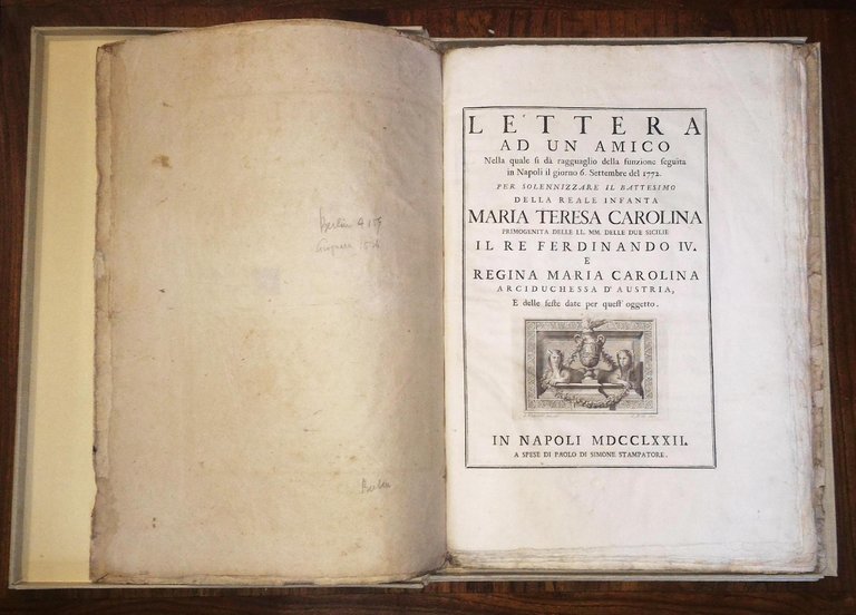 Lettera ad un amico &amp;nbsp;nella quale si d&amp;agrave; ragguaglio della …