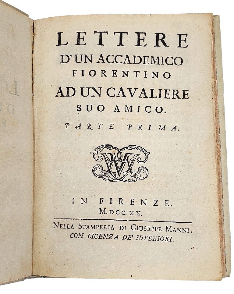 Lettere d'un accademico fiorentino ad un cavaliere suo amico. Parte … | Immagine principale