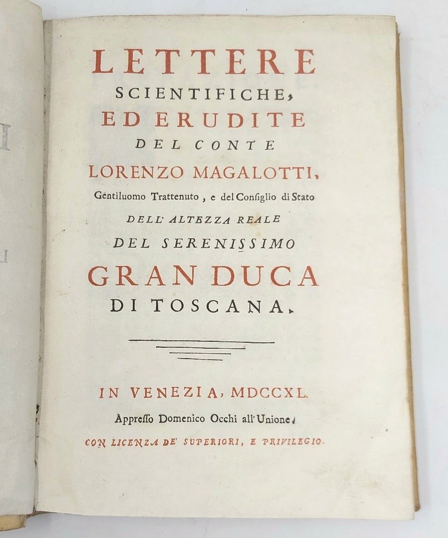Lettere Scientifiche, ed erudite.