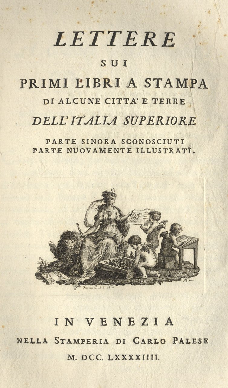 Lettere sui primi Libri a Stampa di alcune Città e …