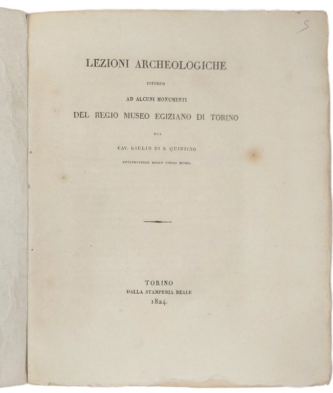 Lezioni archeologiche intorno ad alcuni monumenti del regio Museo Egiziano …
