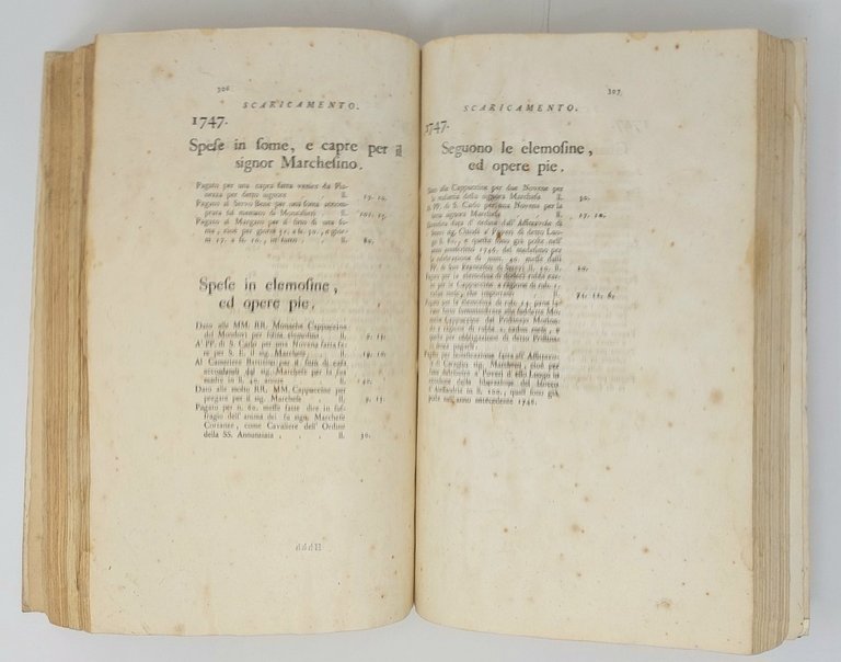 Libro de' contanti scossi, e spesi dall'anno 1740, e per …