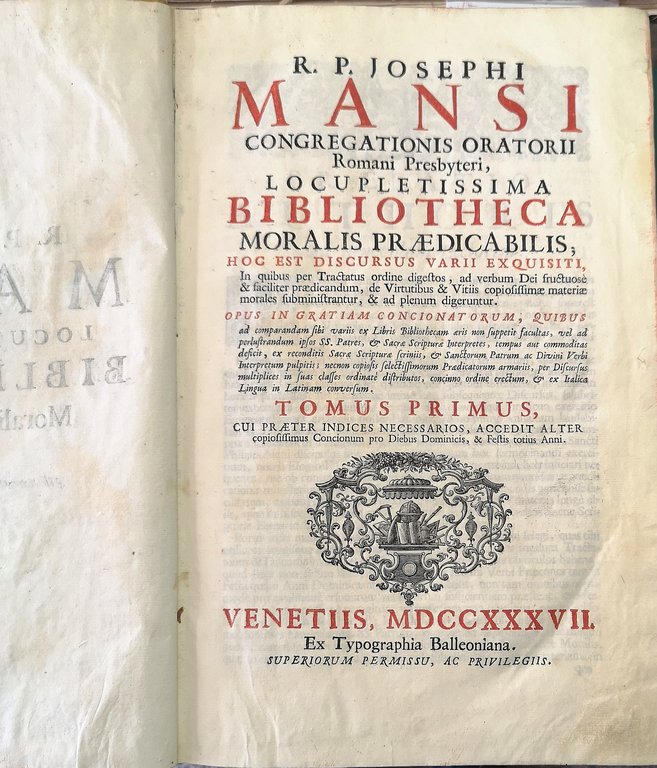 Locupletissima bibliotheca moralis praedicabilis, hoc est discursus varii exquisiti...