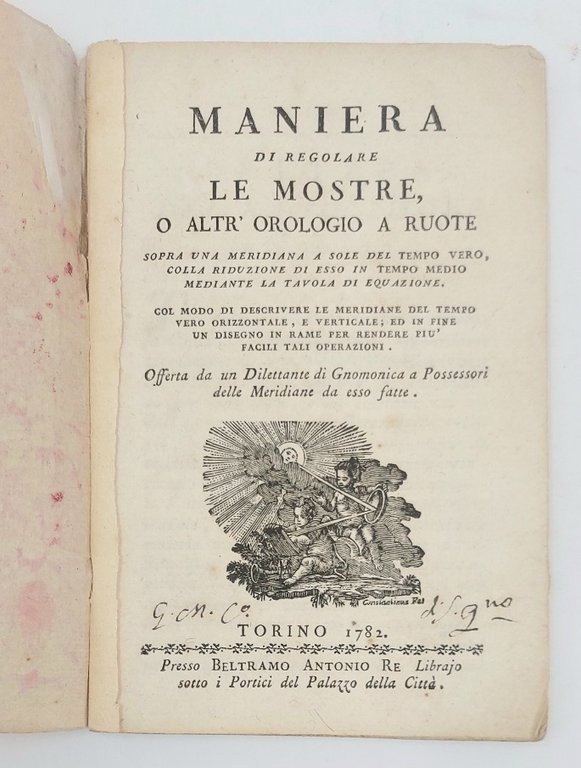 Maniera di regolare le mostre, o altr'orologio a ruote sopra …