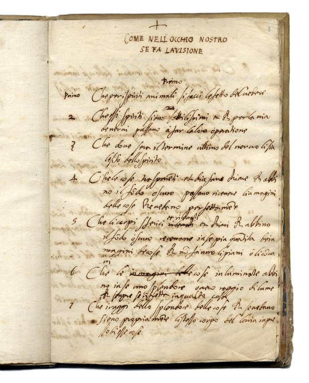 [Manoscritto di Ottica] Come nell occhio nostro se fa la … | Immagine Gallery 3