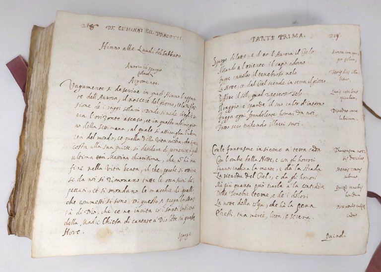 MANOSCRITTO RELIGIOSO - Traduzione in volgare e in rima, dall'originale …