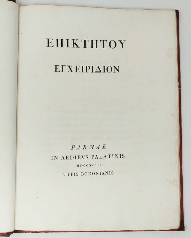 Manuale (testo greco e volgarizzamento).