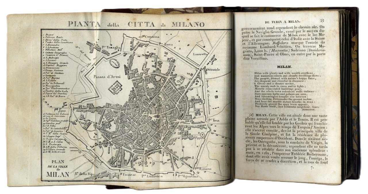 MANUEL DU VOYAGEUR EN ITALIE. Avec une ample notice sur …