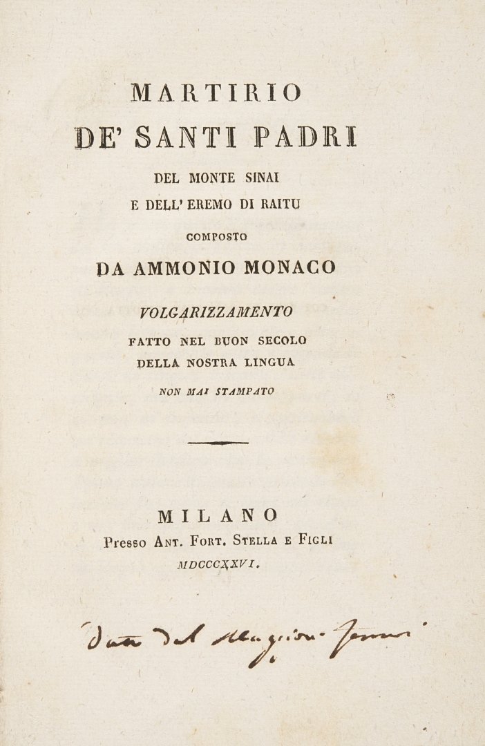 Martirio de' Santi Padri del Monte Sinai e dell'Eremo di …