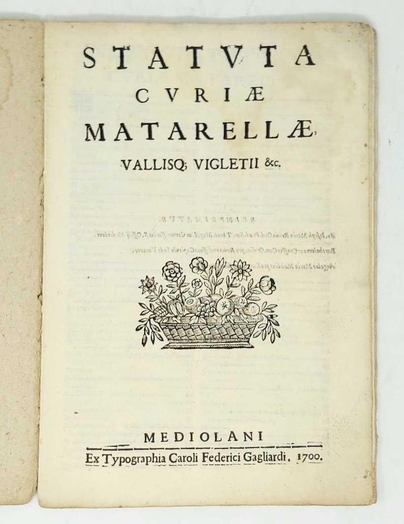 MATARELLAE, Vallisque Vigletii &amp;amp;cc.