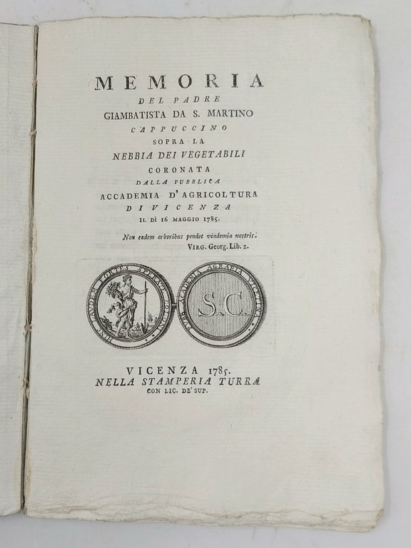 Memoria del padre Giambatista da S. Martino cappuccino sopra la …