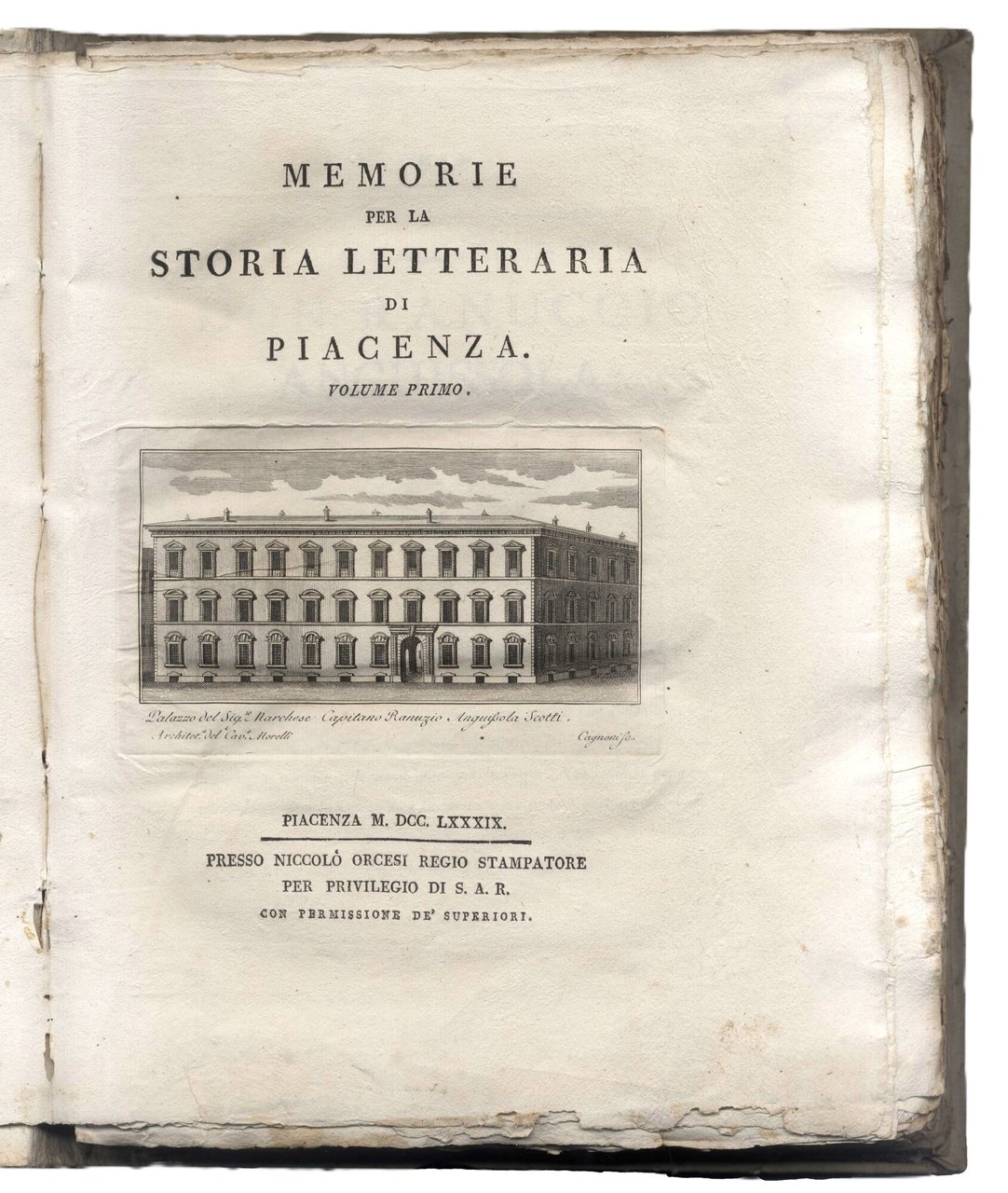 Memorie per la storia letteraria di Piacenza.