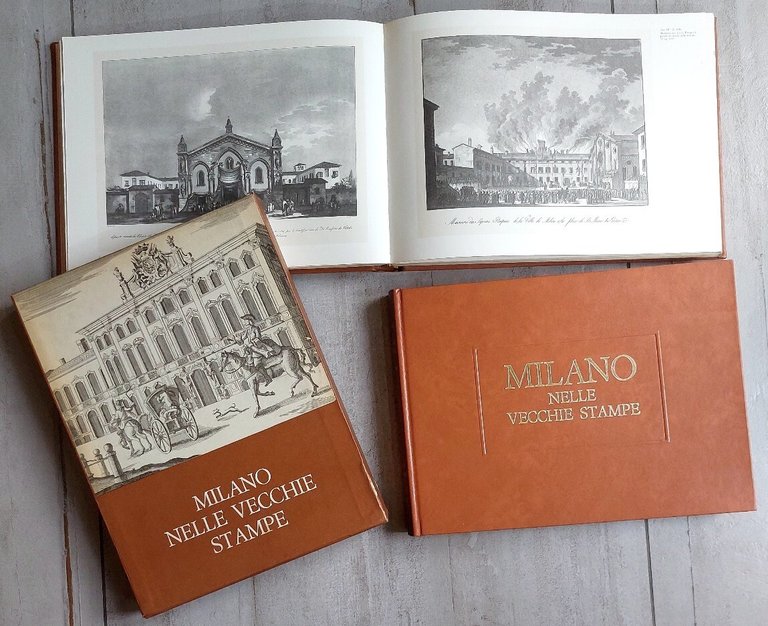 Milano nelle vecchie stampe. Due Volumi. Vol. 1 Le vedute, …