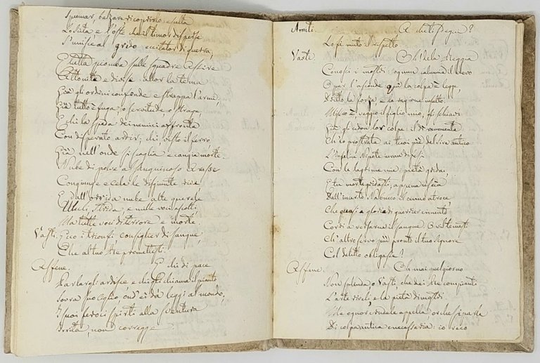 Nabucco. Tragedia di Ugo Foscolo (sic). Londra 1824. Manoscritto.&amp;nbsp;