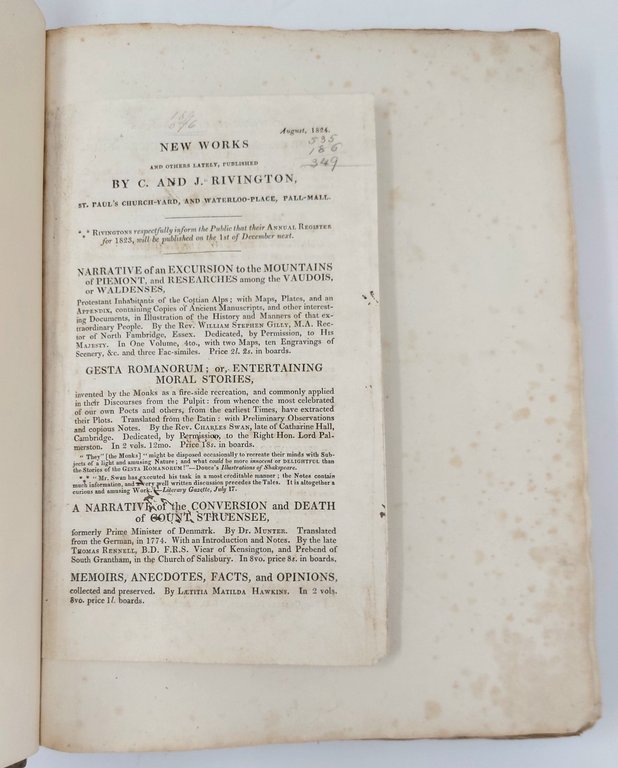 Narrative of an excursion of the mountains of Piemont, and …