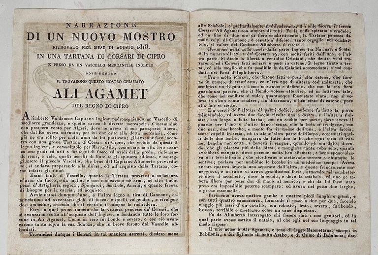 Narrazione di un nuovo mostro ritrovato nel mese di Agosto … | Immagine Gallery 2