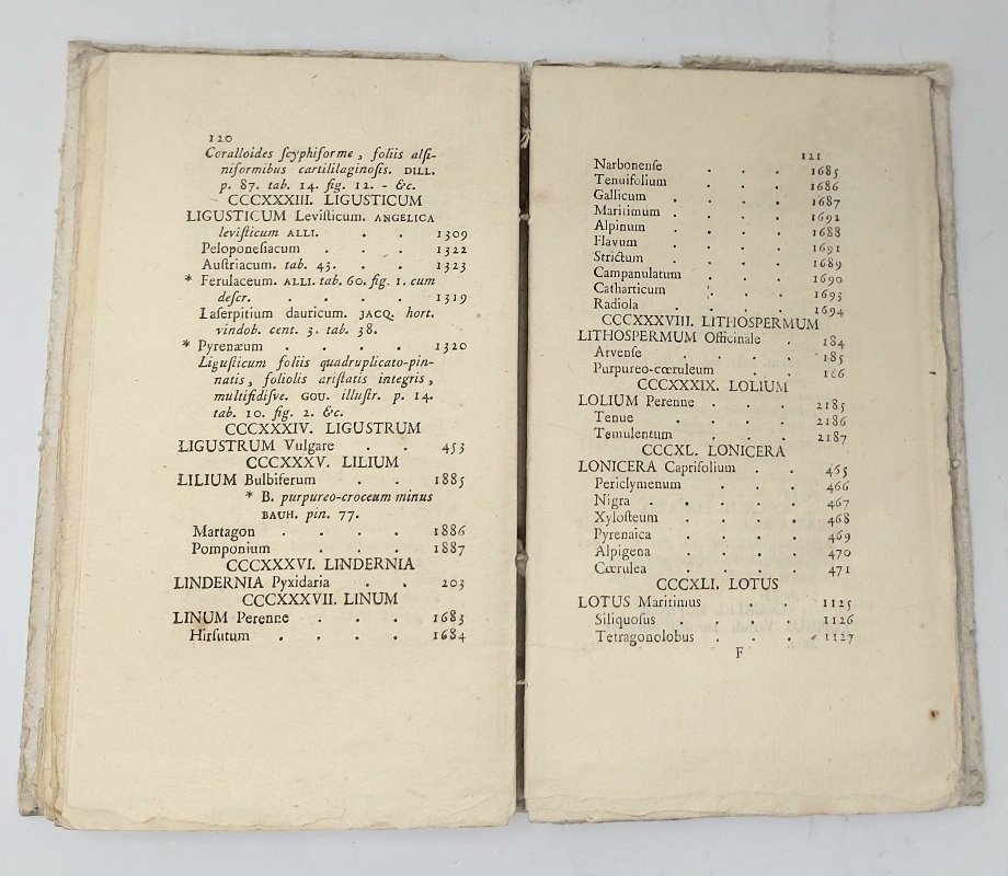 Nomenclator Linnaeanus Florae Pedemontanae.