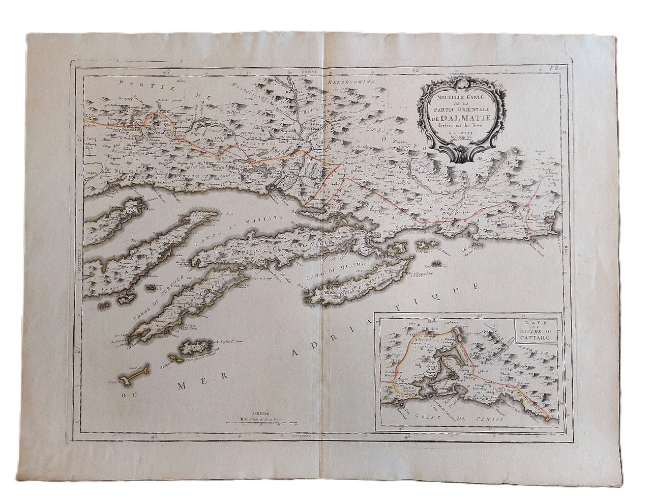 Nouvelle carte de la partie orientale de Dalmatie dress&amp;eacute;e sur …