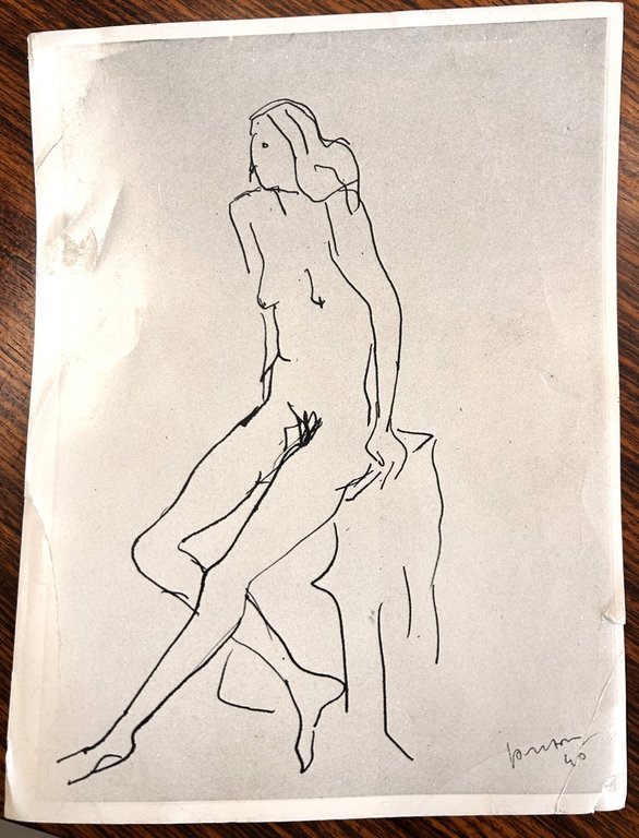 Nudo Femminile seduto.