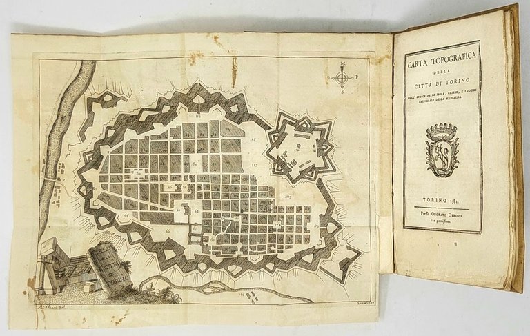 Nuova guida per la città di Torino. (Segue:) Carta topografica …