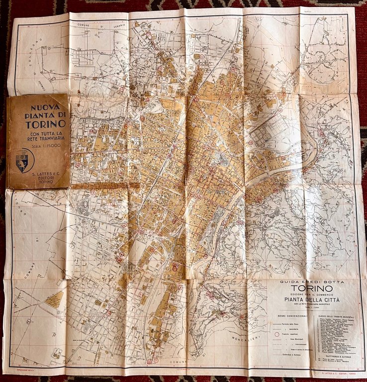Nuova Pianta di Torino, con tutta la rete tramviaria.