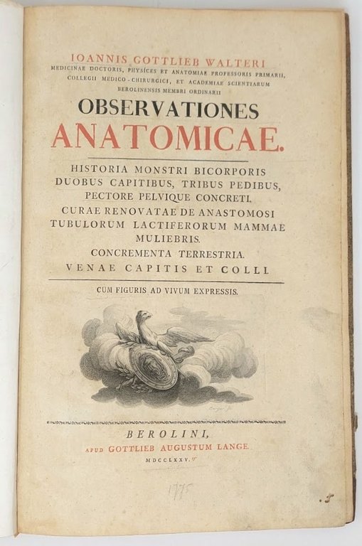 Observationes Anatomicae. Historia Monstri bicorporis duobus capitibus, tribus pedibus, pectore …