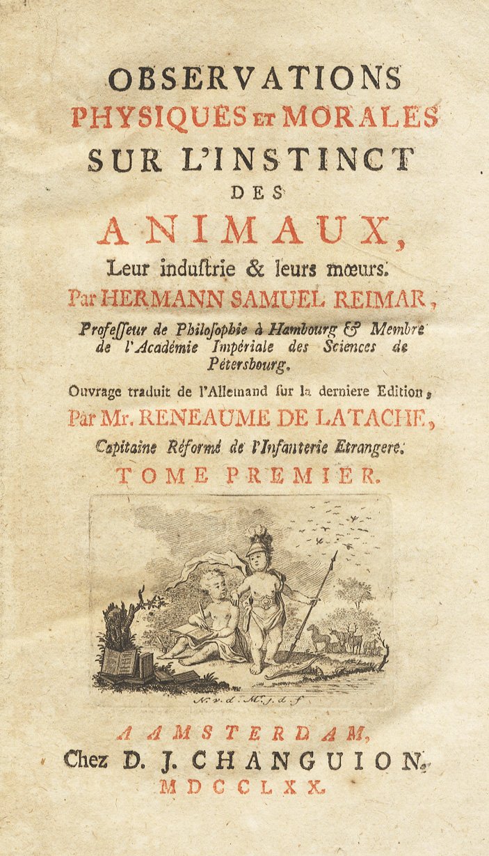 Observations physiques et morales sur l'Instinct des Animaux,