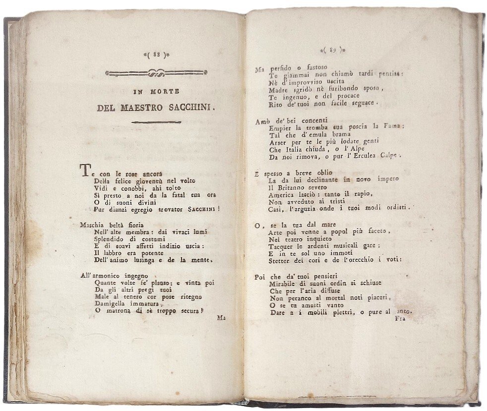 Odi dell'Abate Giuseppe Parini gi&amp;agrave; divolgate.