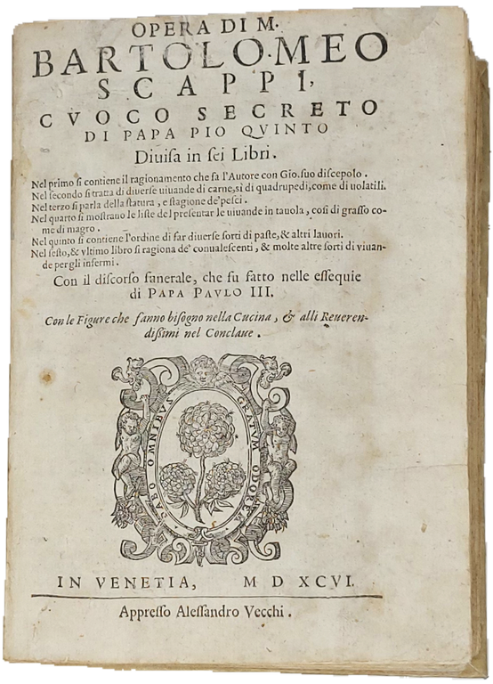 Opera di B. Scappi cuoco secreto di papa Pio quinto …