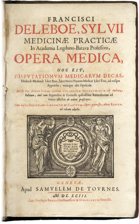 Opera Medica. hoc est disputationum medicarum decas, methodi medendi libri …