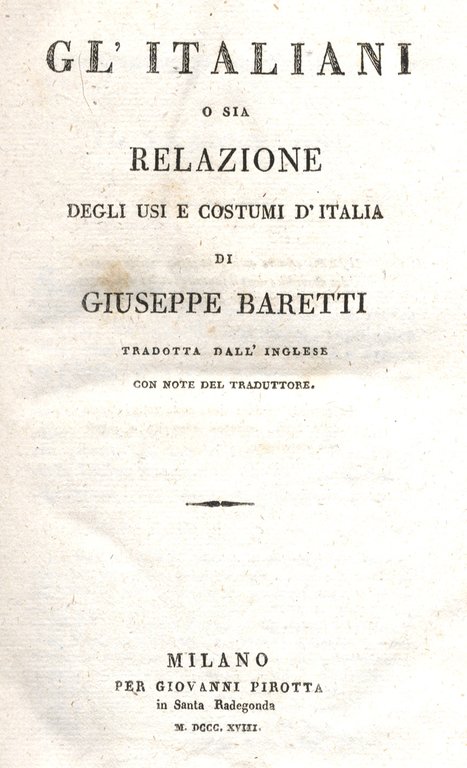 Opere scritte in lingua italiana.