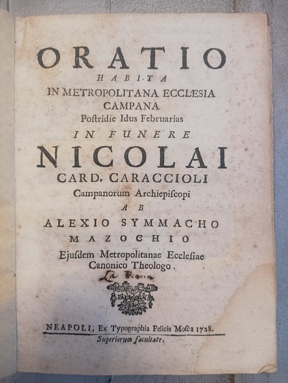 Oratio habita in metropolitana ecclesia Campana... | Immagine principale