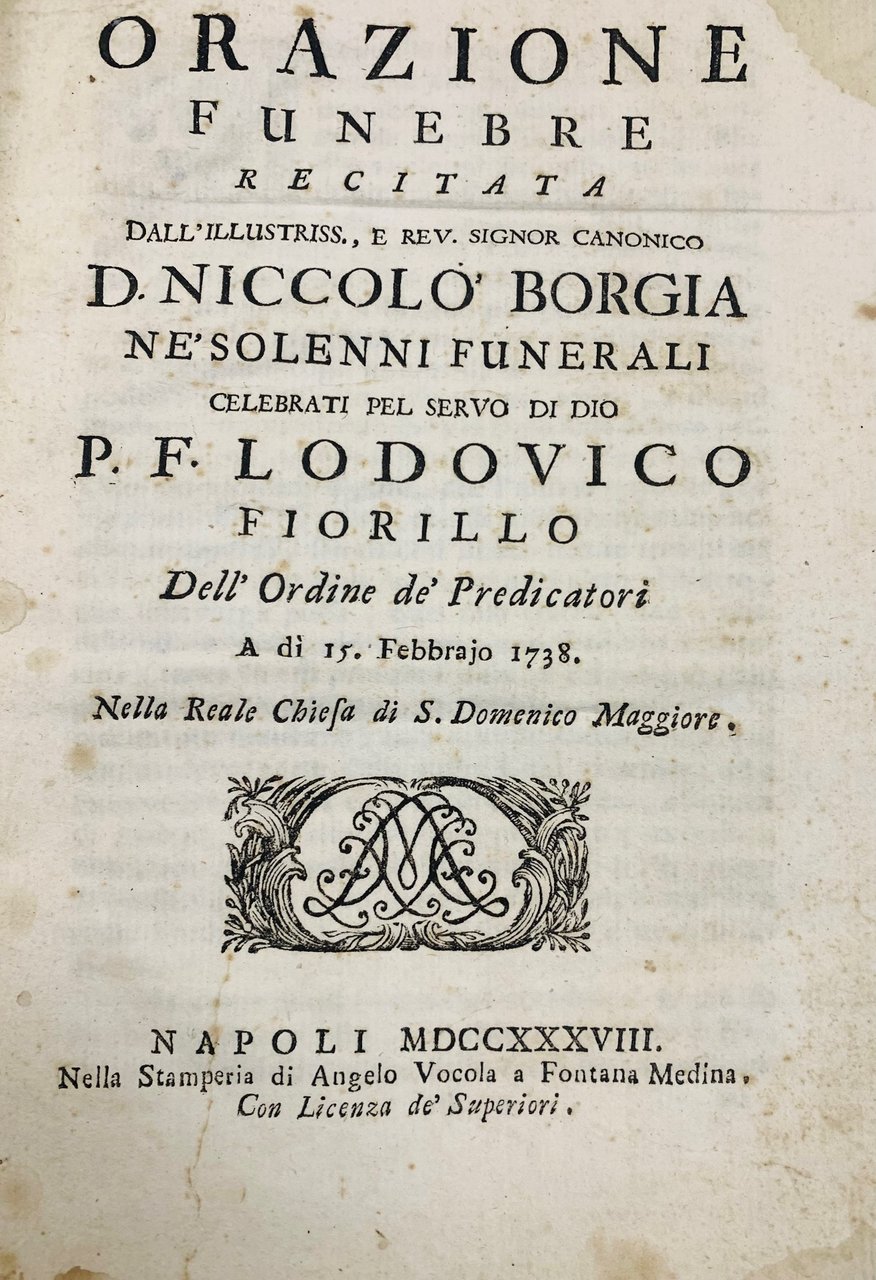 Orazione funebre ...
