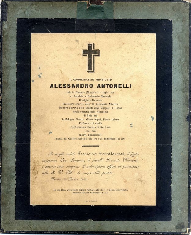 Paio di fotografie di Alessandro Antonelli e della moglie Francesca …