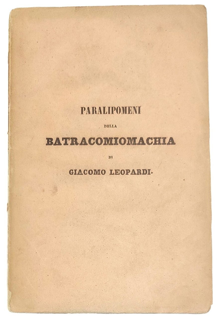 Paralipomeni della Batracomiomachia.