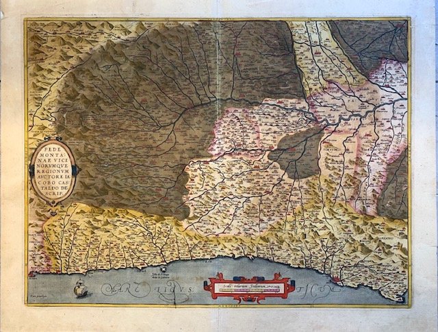 Pedemontanae Vicinorumque Regionum Auctore Iacobo Castaldo Descrip.