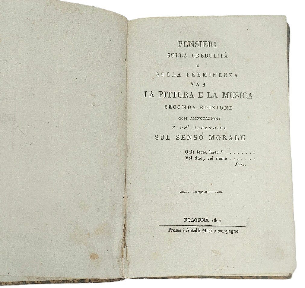 Pensieri sulla Credulità e sulla preminenza tra la Pittura e …