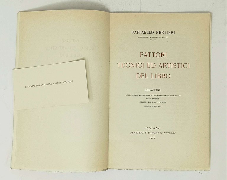 Per le industrie grafiche e per il libro italiano dopo …