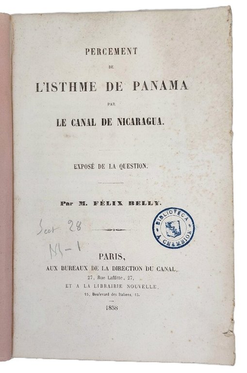 Percement de l'isthme de Panama par le canal de Nicaragua. …